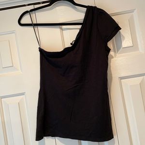 Express Black One Shoulder Top